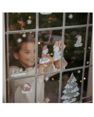 LITTLE DUTCH NOEL - Autocollants de fenêtre réutilisables Noël