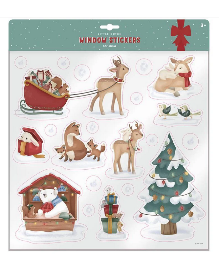 LITTLE DUTCH NOEL - Autocollants de fenêtre réutilisables Noël