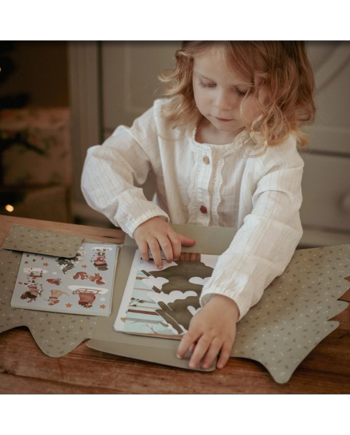LITTLE DUTCH NOEL - Livre d'autocollants de Noël avec cartes postales