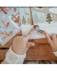 LITTLE DUTCH NOEL - Livre d'autocollants de Noël avec cartes postales