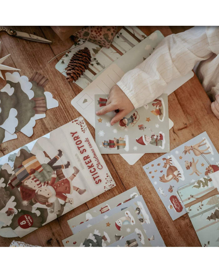 LITTLE DUTCH NOEL - Livre d'autocollants de Noël avec cartes postales