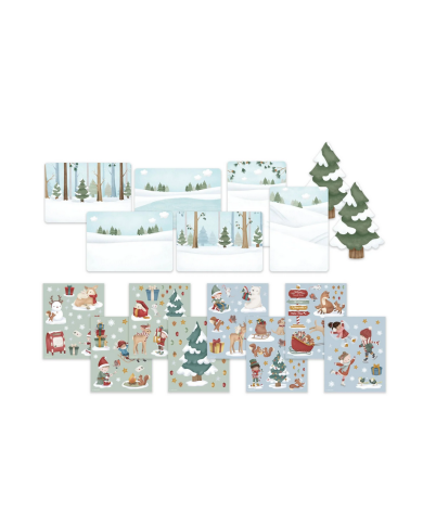 LITTLE DUTCH NOEL - Livre d'autocollants de Noël avec cartes postales LITTLE DUTCH NOEL - Livre d'autocollants de Noël avec cartes postales