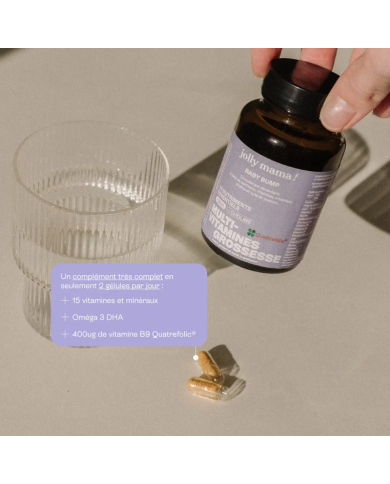 JOLLY MAMA - Multivitamines prénatal avec DHA - Baby Bump