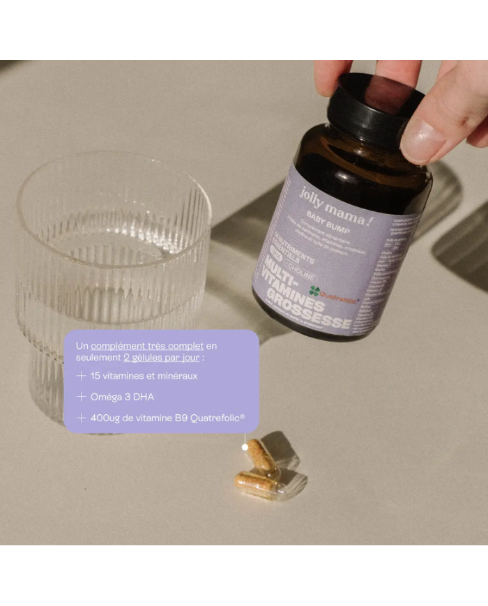 JOLLY MAMA - Multivitamines prénatal avec DHA - Baby Bump