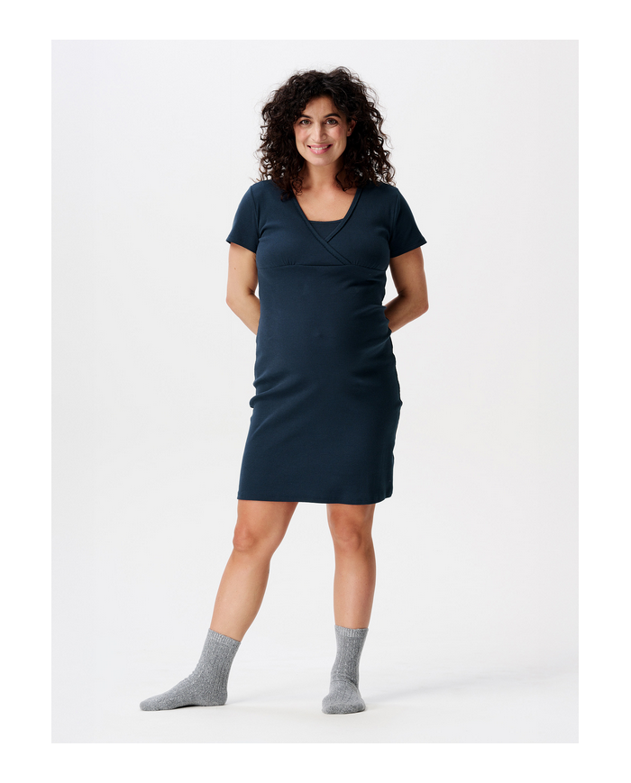 NOPPIES - Robe pyjama d'allaitement TAMI - Bleu nuit