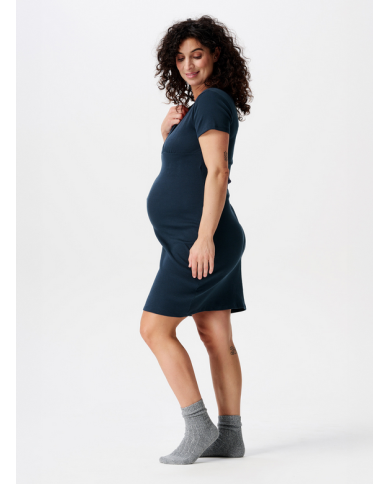 NOPPIES - Robe pyjama d'allaitement TAMI - Bleu nuit