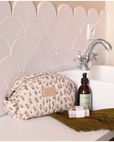 NOBODINOZ - Trousse de toilette imperméable en coton bio - Hyde Park