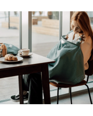 copy of TISU - cape d'allaitement - gris clair/pois gold