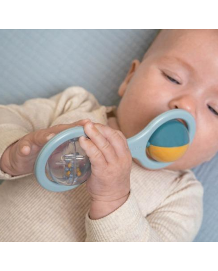 LITTLE DUTCH - Hochet sensoriel à billes couleurs pastel - Rose ou Bleu