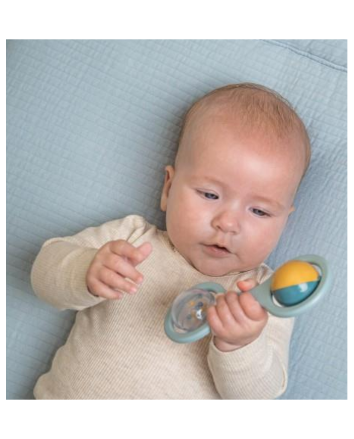 LITTLE DUTCH - Hochet sensoriel à billes couleurs pastel - Rose ou Bleu