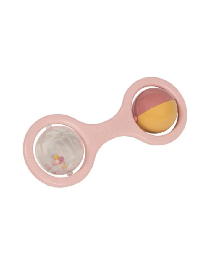 LITTLE DUTCH - Hochet sensoriel à billes couleurs pastel - Rose ou Bleu