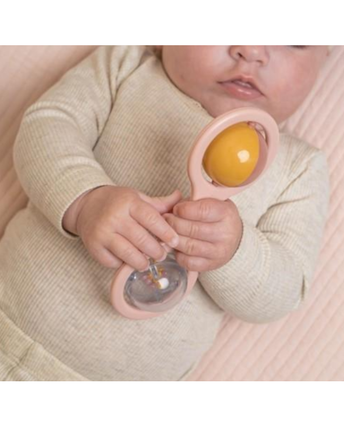 LITTLE DUTCH - Hochet sensoriel à billes couleurs pastel - Rose ou Bleu