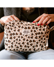 MON PETIT LEON - Trousse de toilette en toile de coton épaisse - Léopard