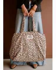 MON PETIT LEON - Pochette en toile de coton - Léopard Cœur