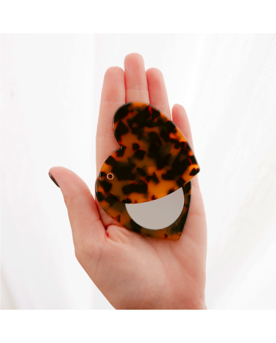 MON PETIT LEON - Miroir de poche en forme de coeur