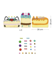 DJECO - Activité créative - Mosaïques : cake et bombecs