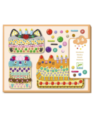 DJECO - Activité créative - Mosaïques : cake et bombecs
