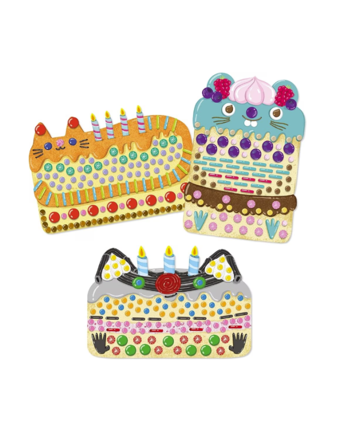 DJECO - Activité créative - Mosaïques : cake et bombecs