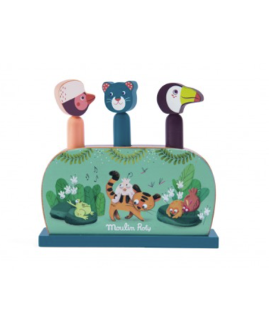 MOULIN ROTY - Pop-up en bois - Dans la jungle