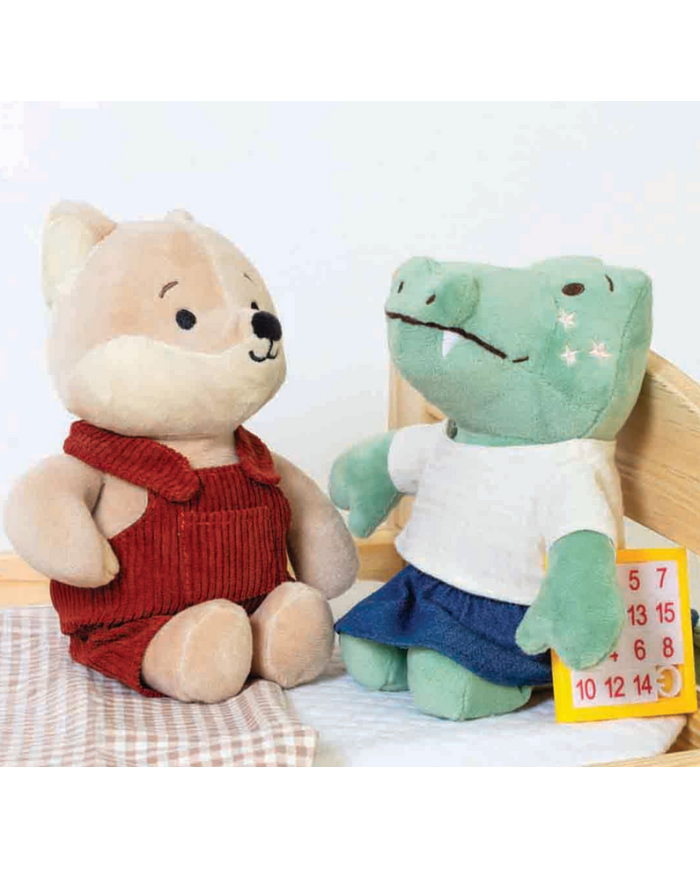 LES PETITES CHOSES - Salopette en velours côtelé rouge pour peluche - Le Club Canaille