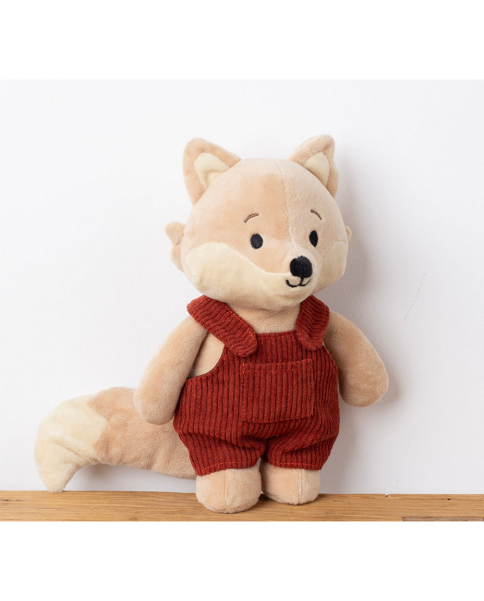 LES PETITES CHOSES - Salopette en velours côtelé rouge pour peluche - Le Club Canaille