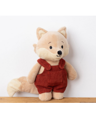 LES PETITES CHOSES - Salopette en velours côtelé rouge pour peluche - Le Club Canaille