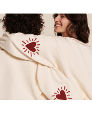 EMOI EMOI - Sweat "Coeur solaire" - Crème