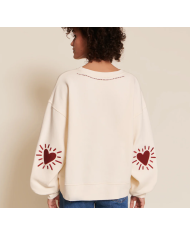 EMOI EMOI - Sweat "Coeur solaire" - Crème