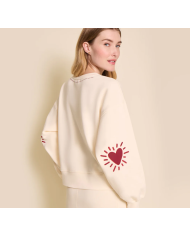 EMOI EMOI - Sweat "Coeur solaire" - Crème