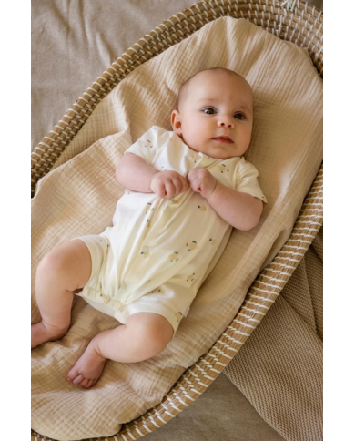 NOPPIES -Grenouillère bébé unisexe  imprimé poissons en coton biologique