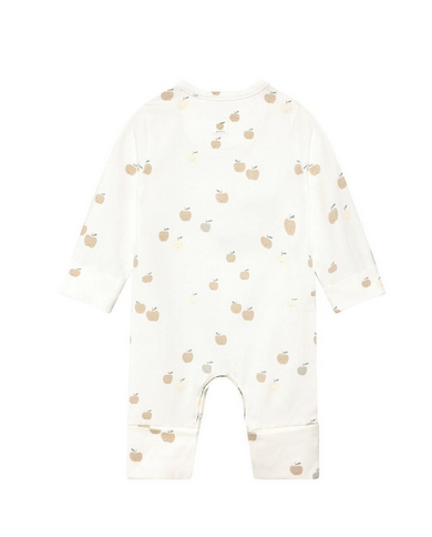 NOPPIES - Grenouillère bébé unisexe manches longues imprimé pommes en coton
