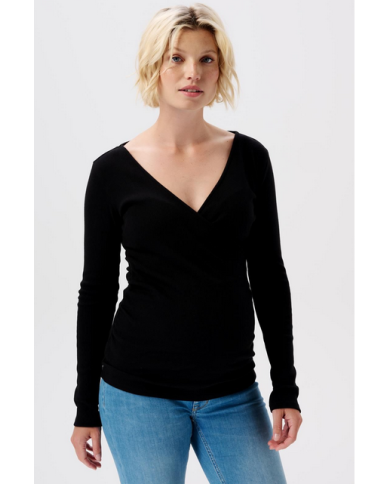 NOPPIES - Pull grossesse et allaitement - SARA - Noir