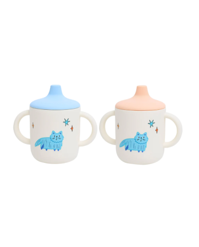 THE COTTON CLOUD - Lot de 2 tasses à bec en silicone