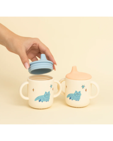THE COTTON CLOUD - Lot de 2 tasses à bec en silicone