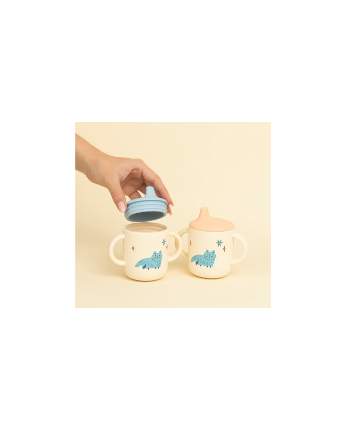 THE COTTON CLOUD - Lot de 2 tasses à bec en silicone