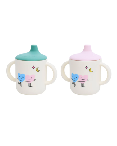 THE COTTON CLOUD - Lot de 2 tasses à bec en silicone