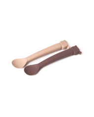 THE COTTON CLOUD - Lot de 2 cuillères en silicone Lili l'ours