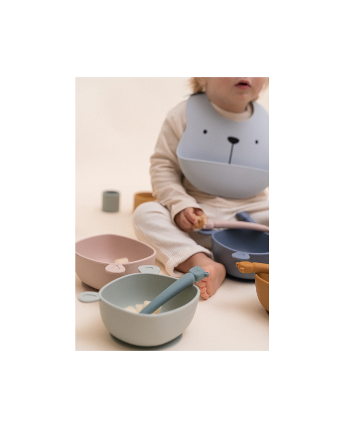 THE COTTON CLOUD - Lot de 2 cuillères en silicone Lili l'ours