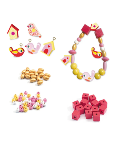 DJECO - Perles en bois - Différents motifs