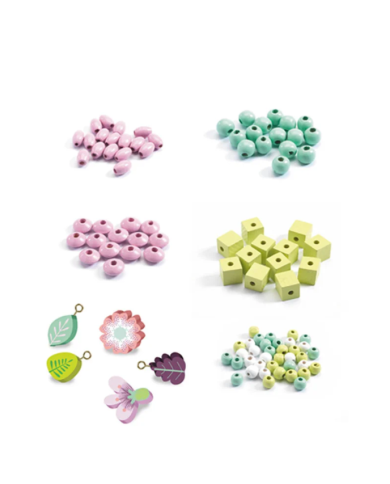 DJECO - Perles en bois - Différents motifs