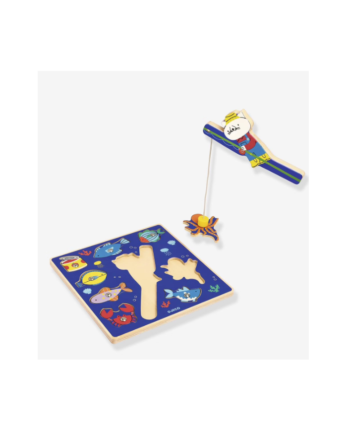 DJECO – Puzzle 2 en 1: encastrement et pêche
