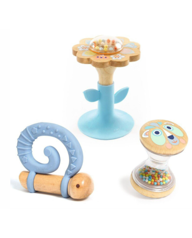 DJECO - Coffret de naissance - Jouets d'éveil en bois - BabyGifti