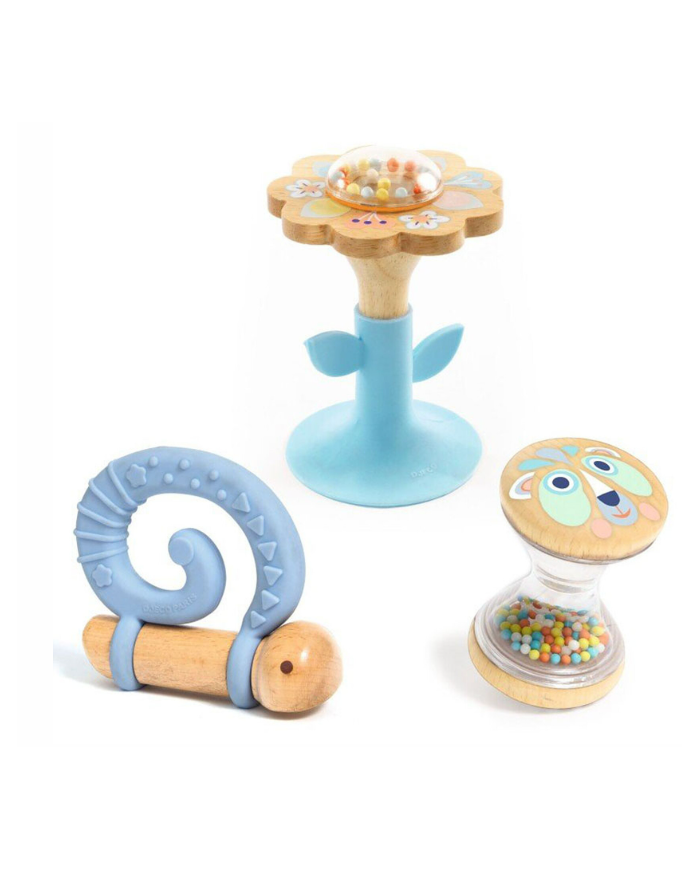 DJECO - Coffret de naissance - Jouets d'éveil en bois - BabyGifti