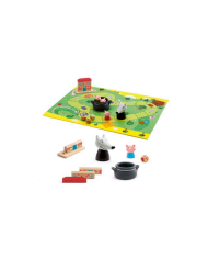 DJECO - Woolfy – Jeu coopératif enfant autour des Trois Petits Cochons