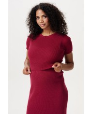 NOPPIES - T-shirt de grossesse et allaitement - Tibetan Red