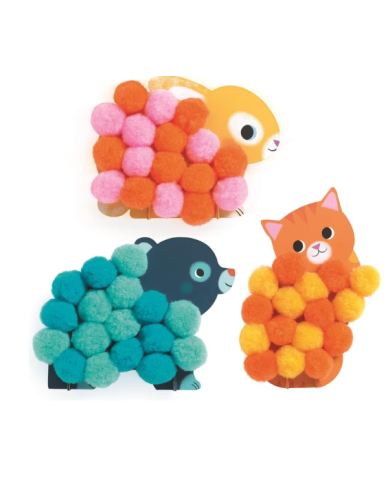 DJECO - Activité créative - Collage de pompoms