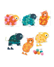 DJECO - Activité créative - Collage de pompoms