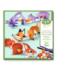 DJECO - Enfilage fil chenille - Animaux mignons