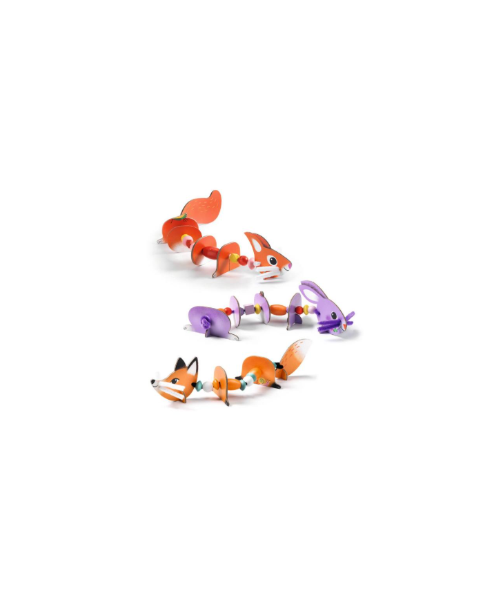 DJECO - Enfilage fil chenille - Animaux mignons