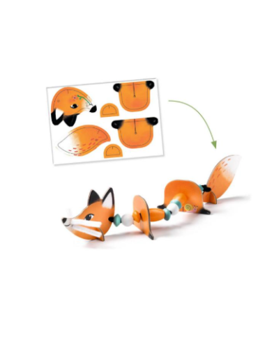 DJECO - Enfilage fil chenille - Animaux mignons